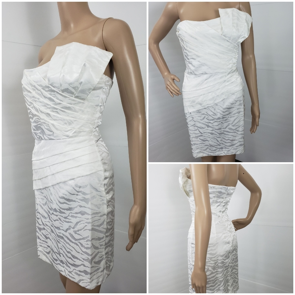 🚨Animal Accent White Dress